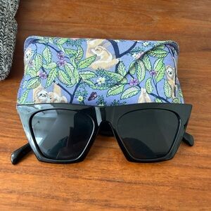 Black Cat-Eye Sunglasses